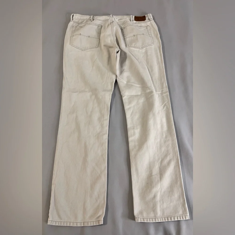 Polo Ralph‎ Lauren Pants Mens 38x32 Ivory  Corduroy Hampton Straight Leg